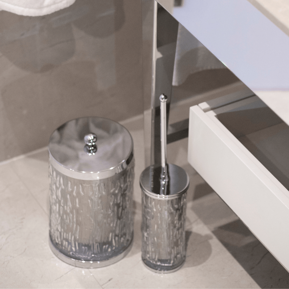 Wave Şeffaf Camlı Banyo Çöp Kovası