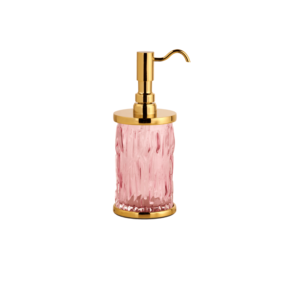 Wave Pembe Camlı Sıvı Sabunluk